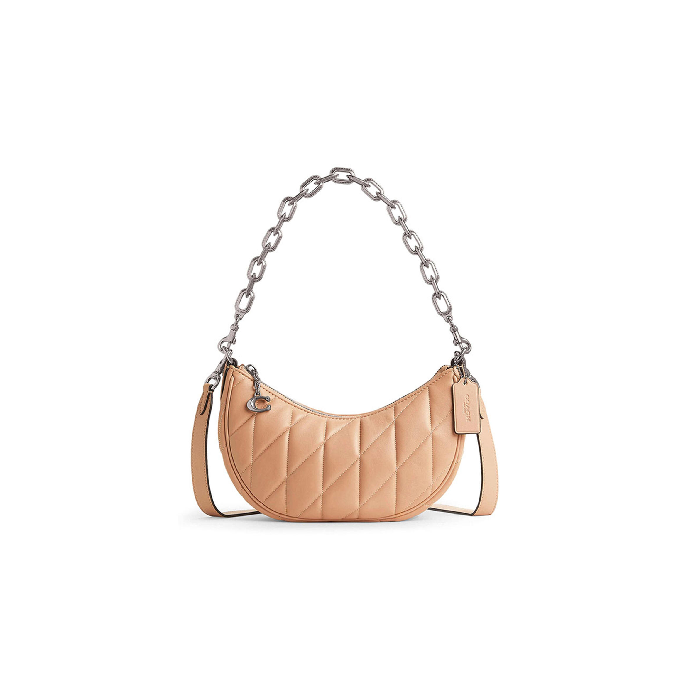 C0a*h mira quilted shoulder bag in leather (24*15*6cm)